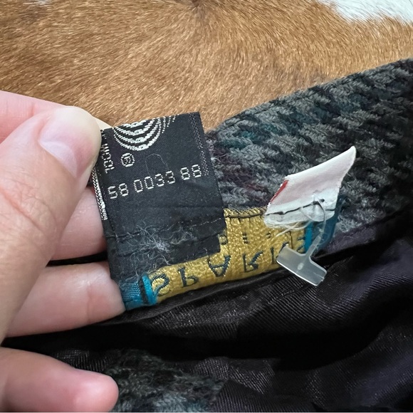 Vintage Sparrs Concepts WOOL GRAY/BLACK HOUNDSTOOTH PANTS Size 6 High Rise - Picture 5 of 7